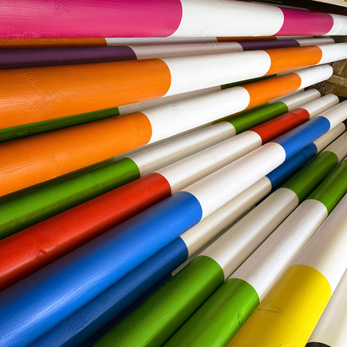 Coreless Horse Jump Wooden Pole (painted)