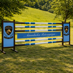 Turnierhindernis. Set inkl. Kreuzholzstangen und Sicherheitsauflagen