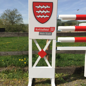 Turnierhindernis. Set inkl. Kreuzholzstangen und Sicherheitsauflagen